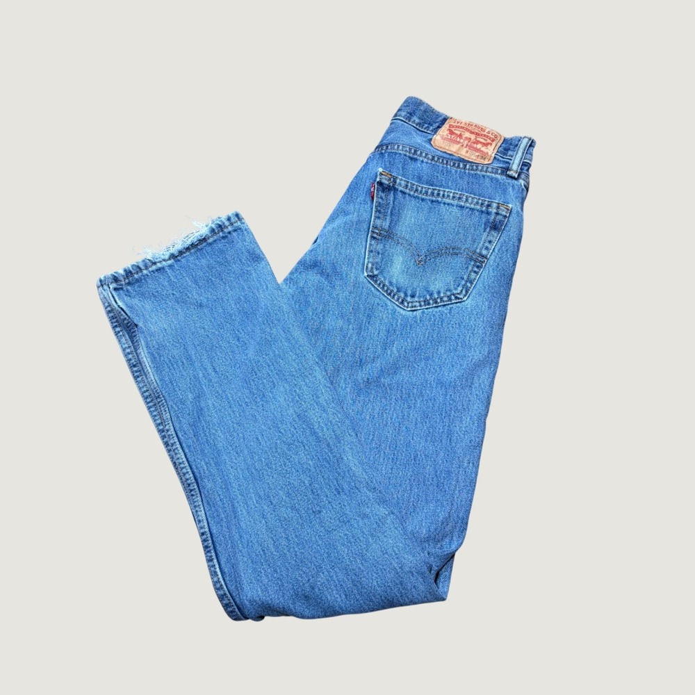 Vintage Levis 505 Regular Fit Straight Leg Blue Denim Jeans Mens 30x34 (30x32)
